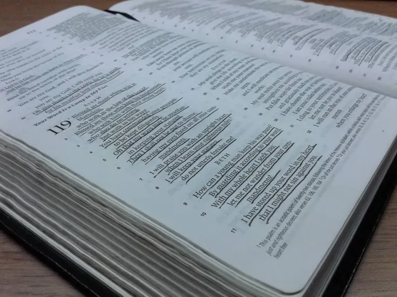 An open Bible