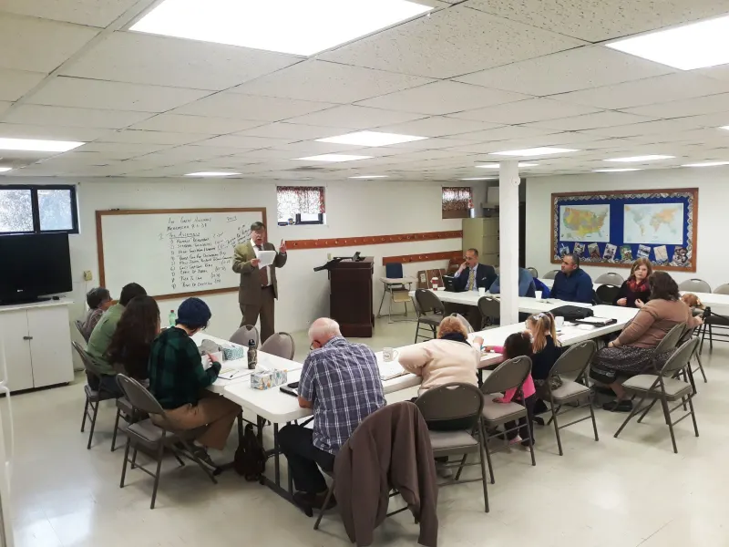 Adults gathered for Sunday School at Briarwood